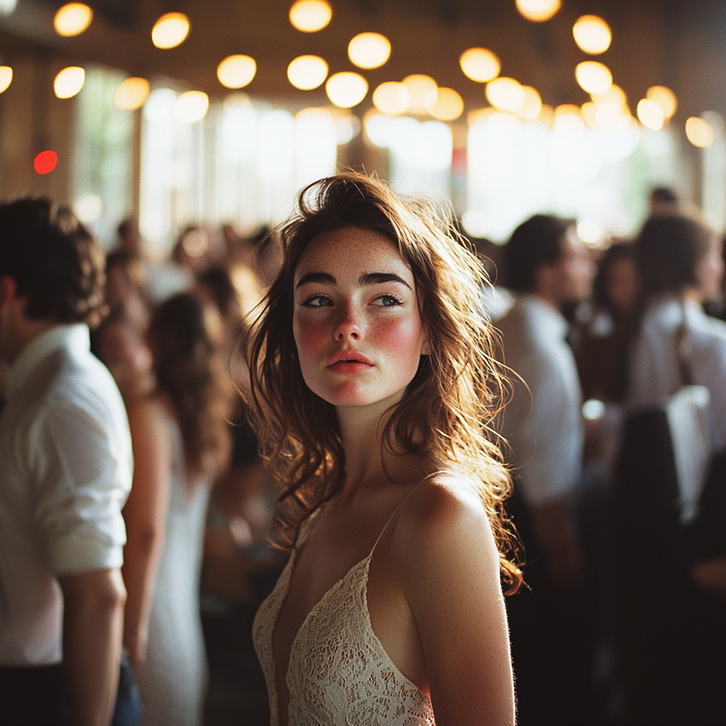 A woman arrives at a wedding | Source: no source