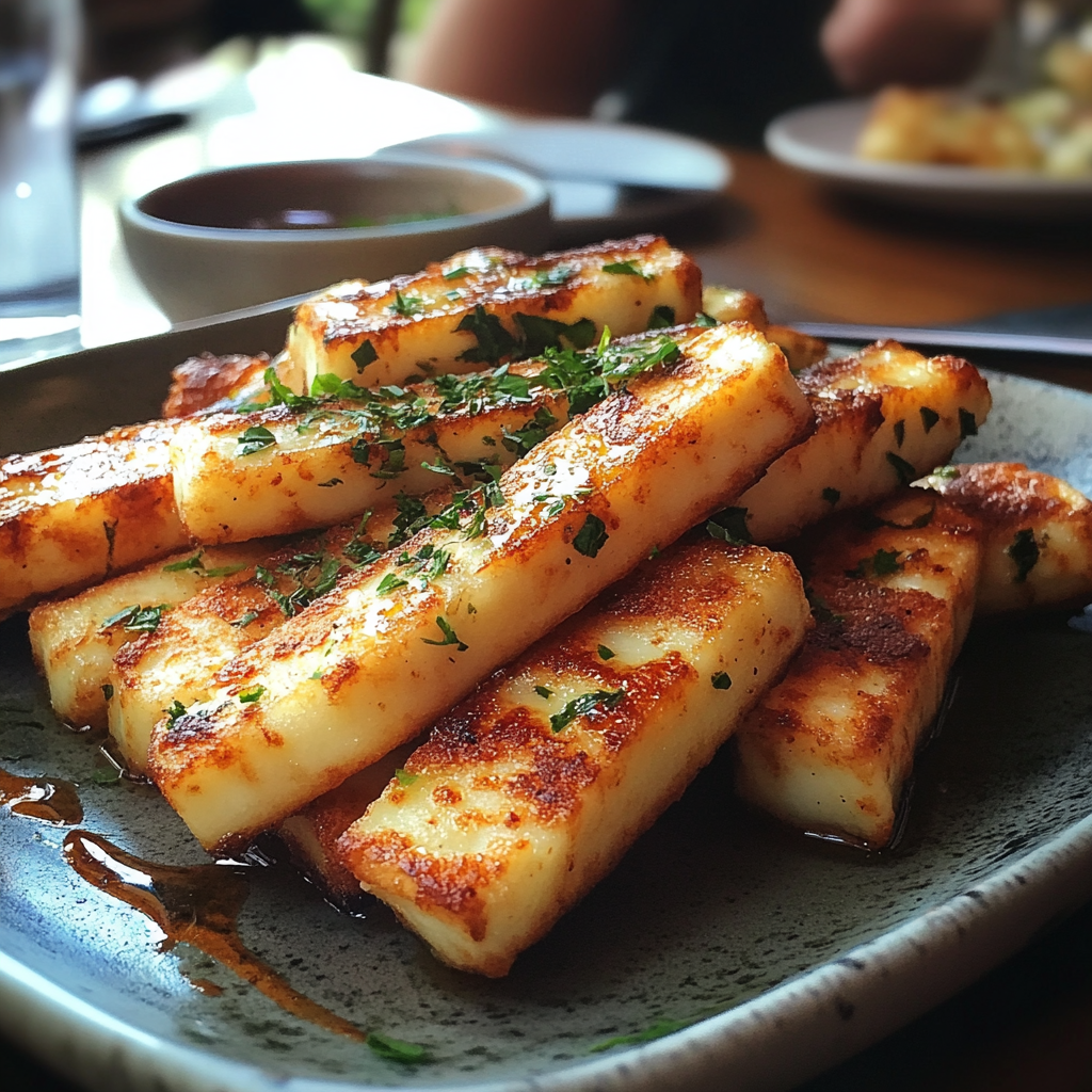 A platter of halloumi sticks | Source: No source