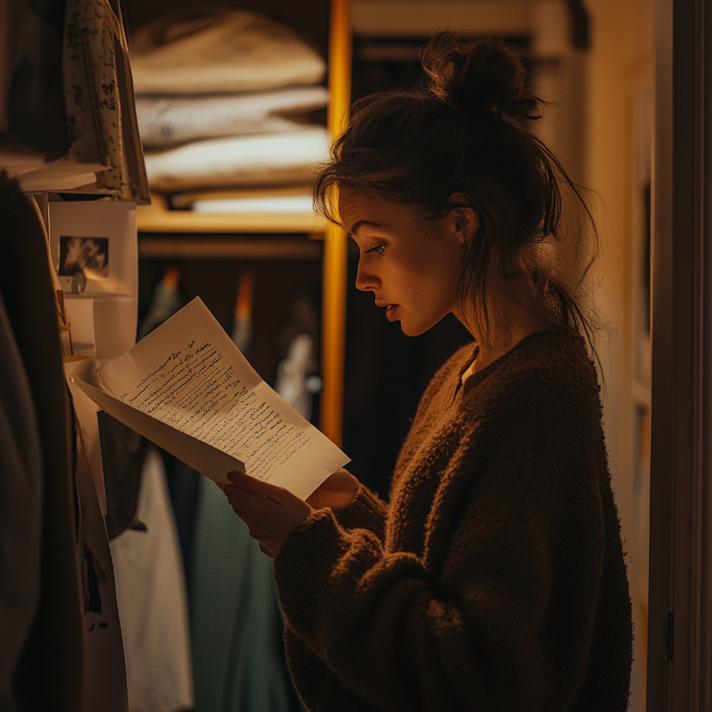 A woman reading a letter | Source: no source