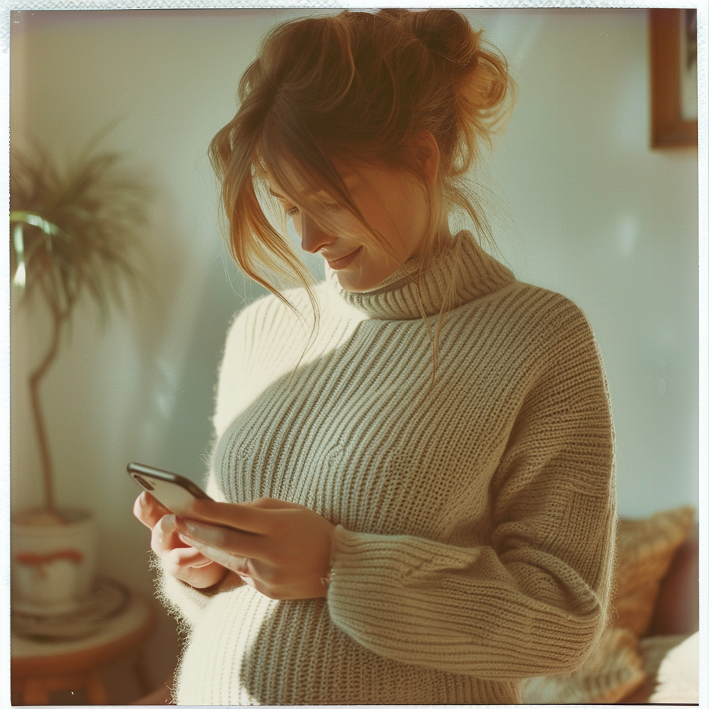 A woman texting | Source: No source