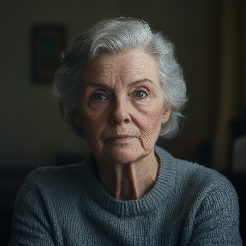 An older woman sitting in her house | Source: no source