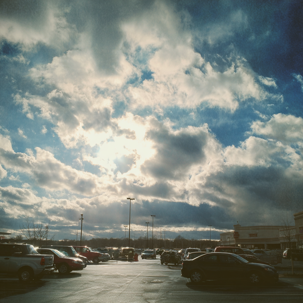 A grocery store parking lot | Source: No source