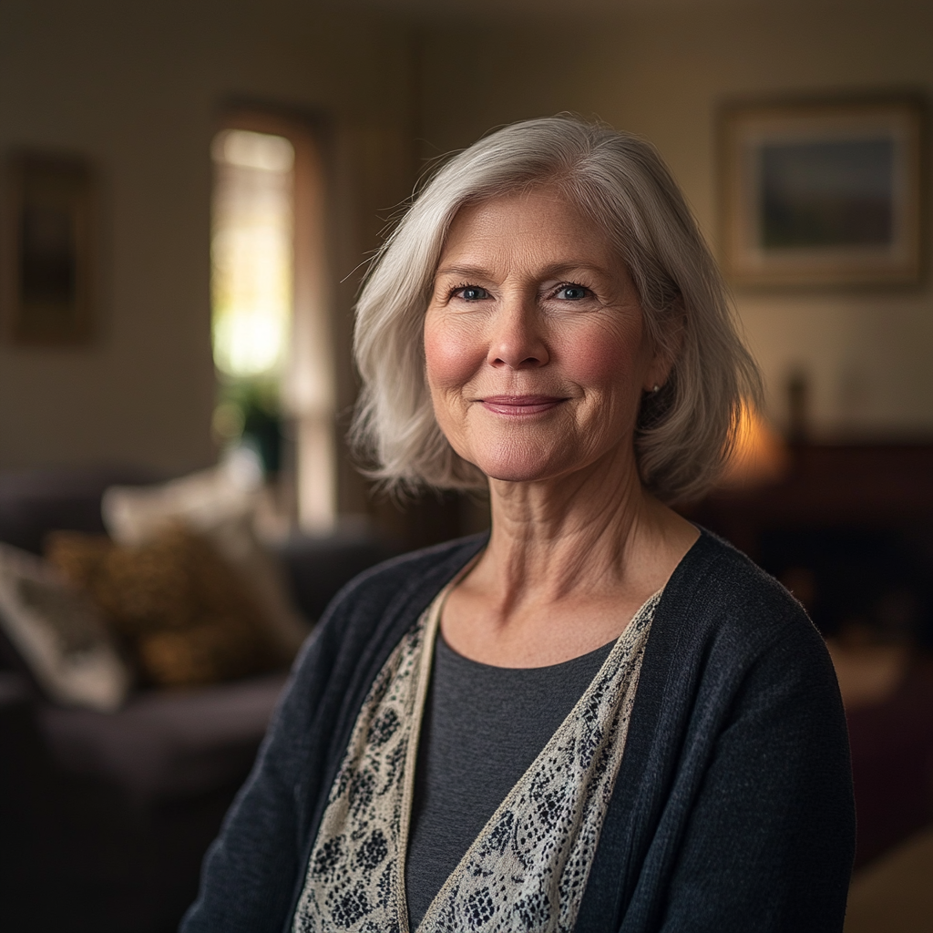 A polite and warm-looking senior woman | Source: No source