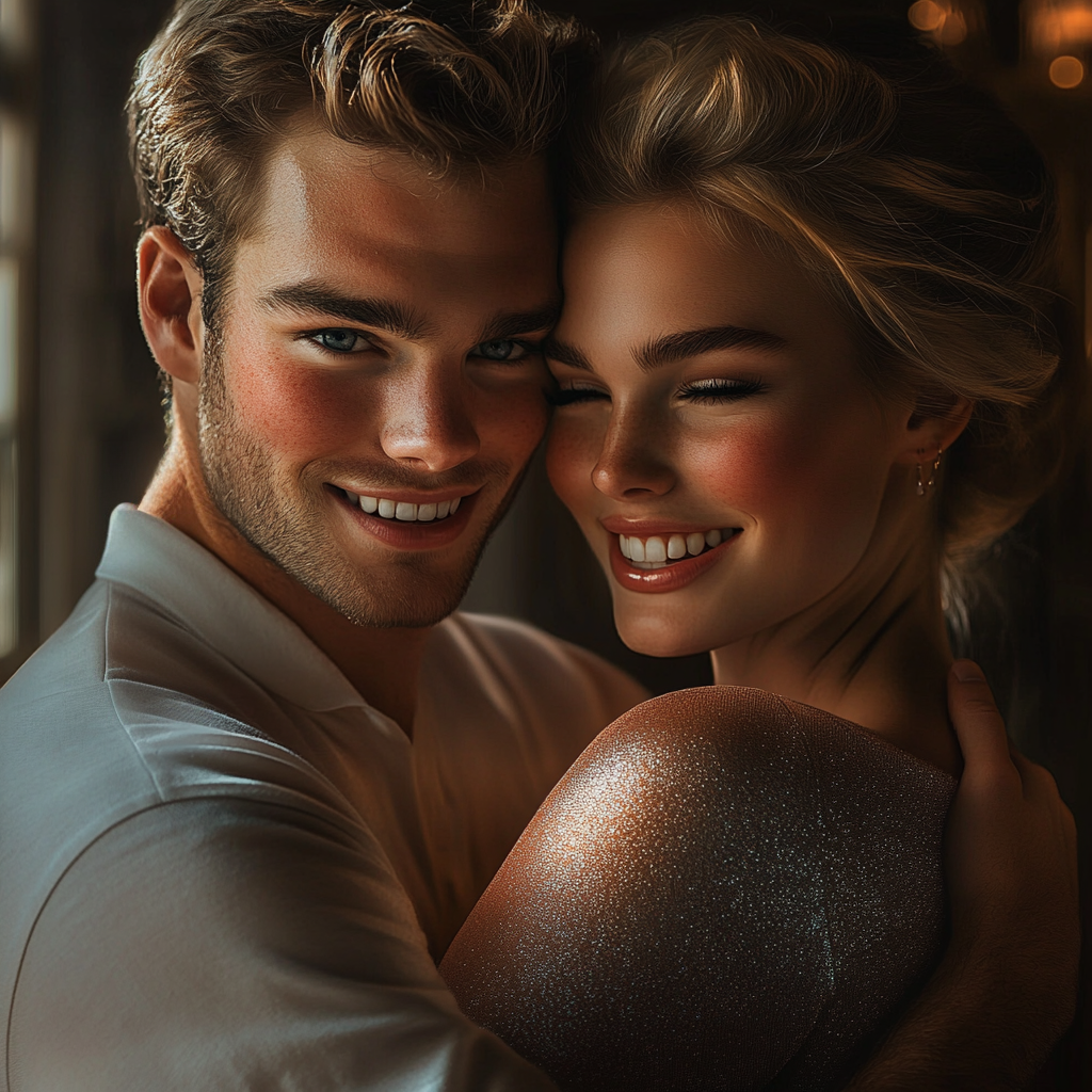 A relieved couple hugging each other | Source: no source