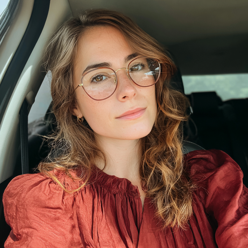 A woman sitting in a car | Source: no source