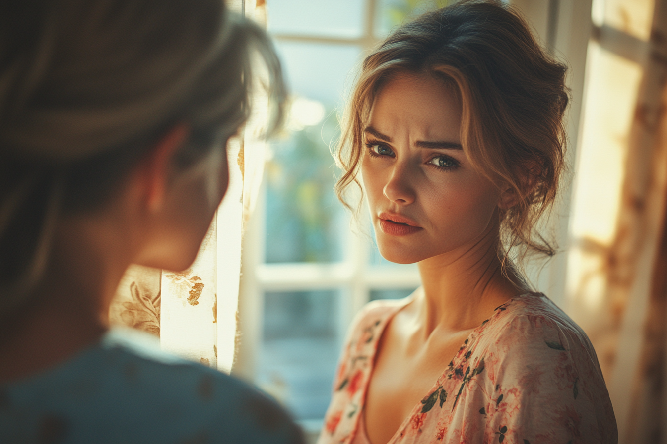 Women having a tensed conversation | Source: no source