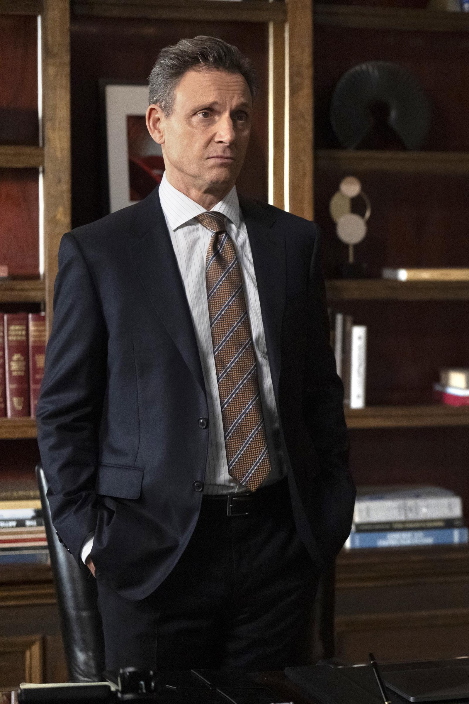 Tony Goldwyn as District Attorney Nicholas Baxter in "Law & Order" in 2025. | Source: Getty Images