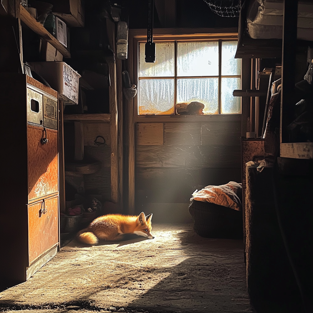 A fox in a garage | Source: no source