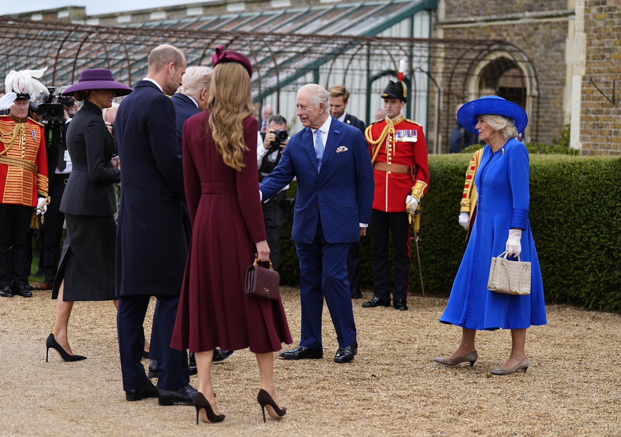 King Charles III and Queen Camilla receive US President Donald Trump and First Lady Melania for a state visit at Windsor Castle in England on September 17, 2025 | Source: Getty Images