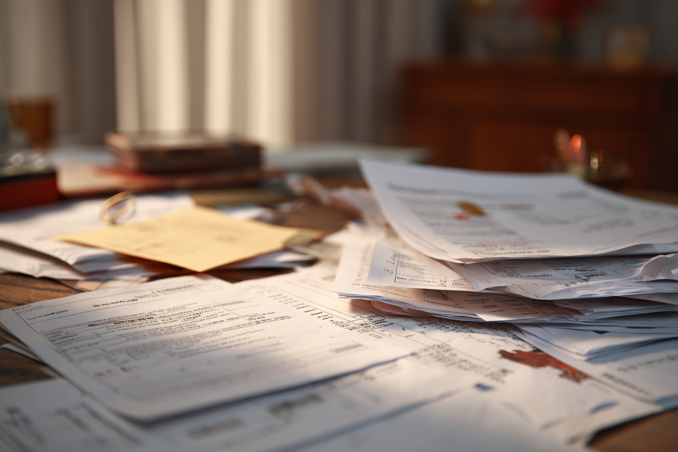 Documents spread across a table | Source: No source