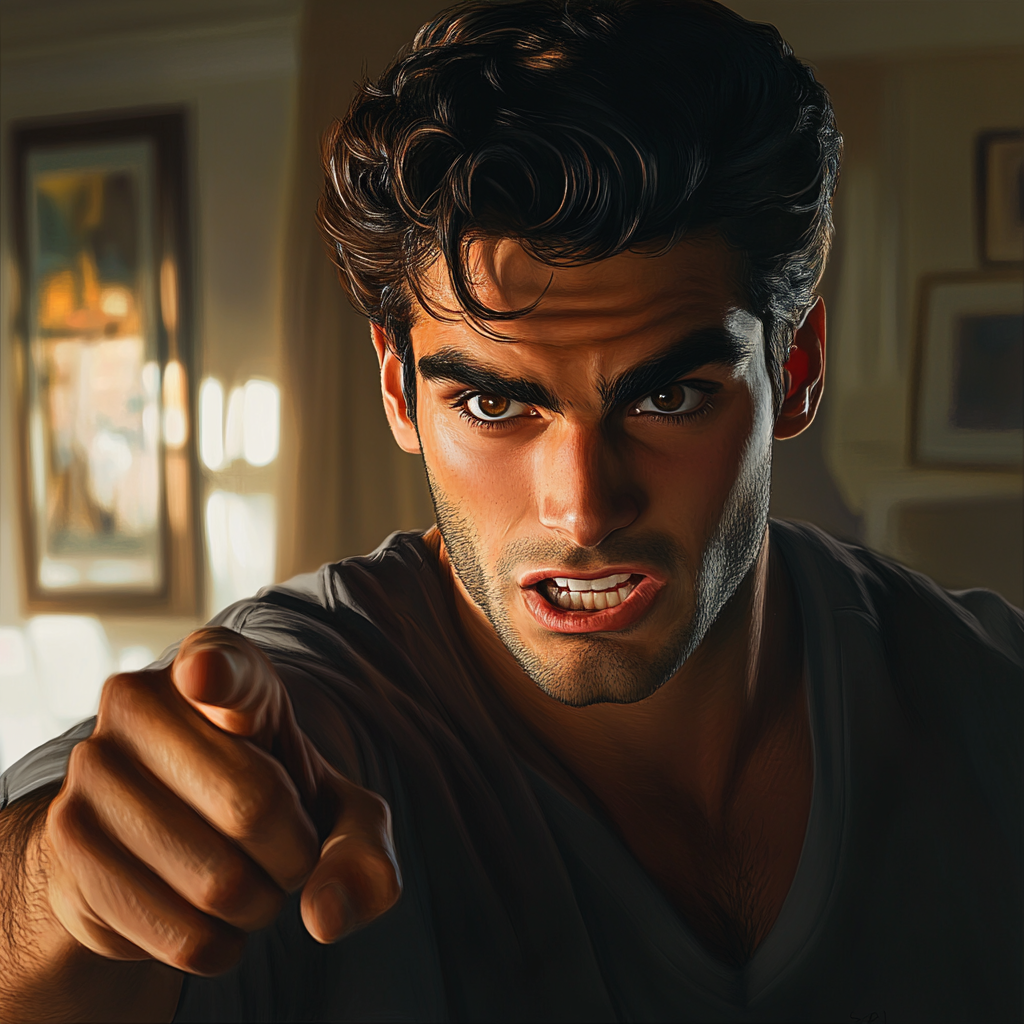 An annoyed man arguing | Source: no source