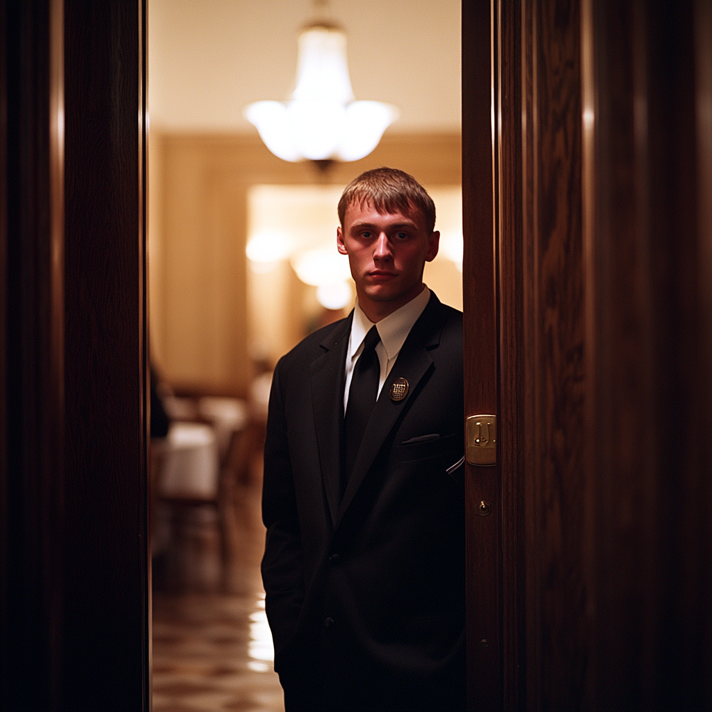A suspicious doorman | Source: no source