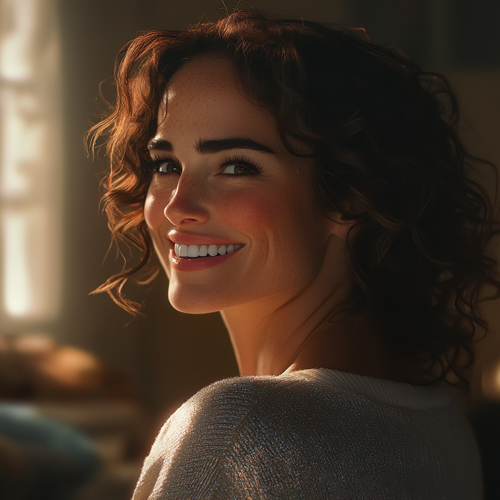 A cheerful woman with a hearty smile | Source: no source