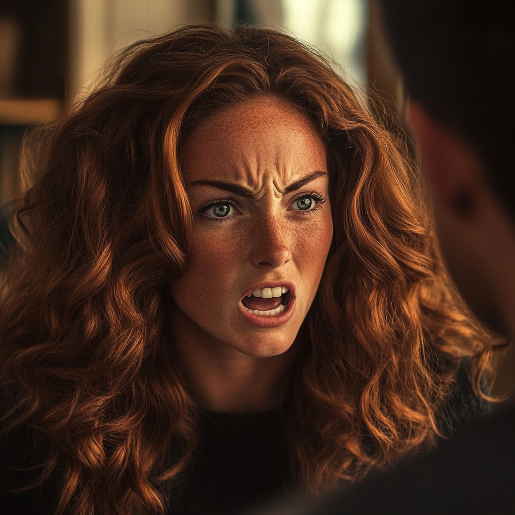 A woman arguing with someone | Source: No source