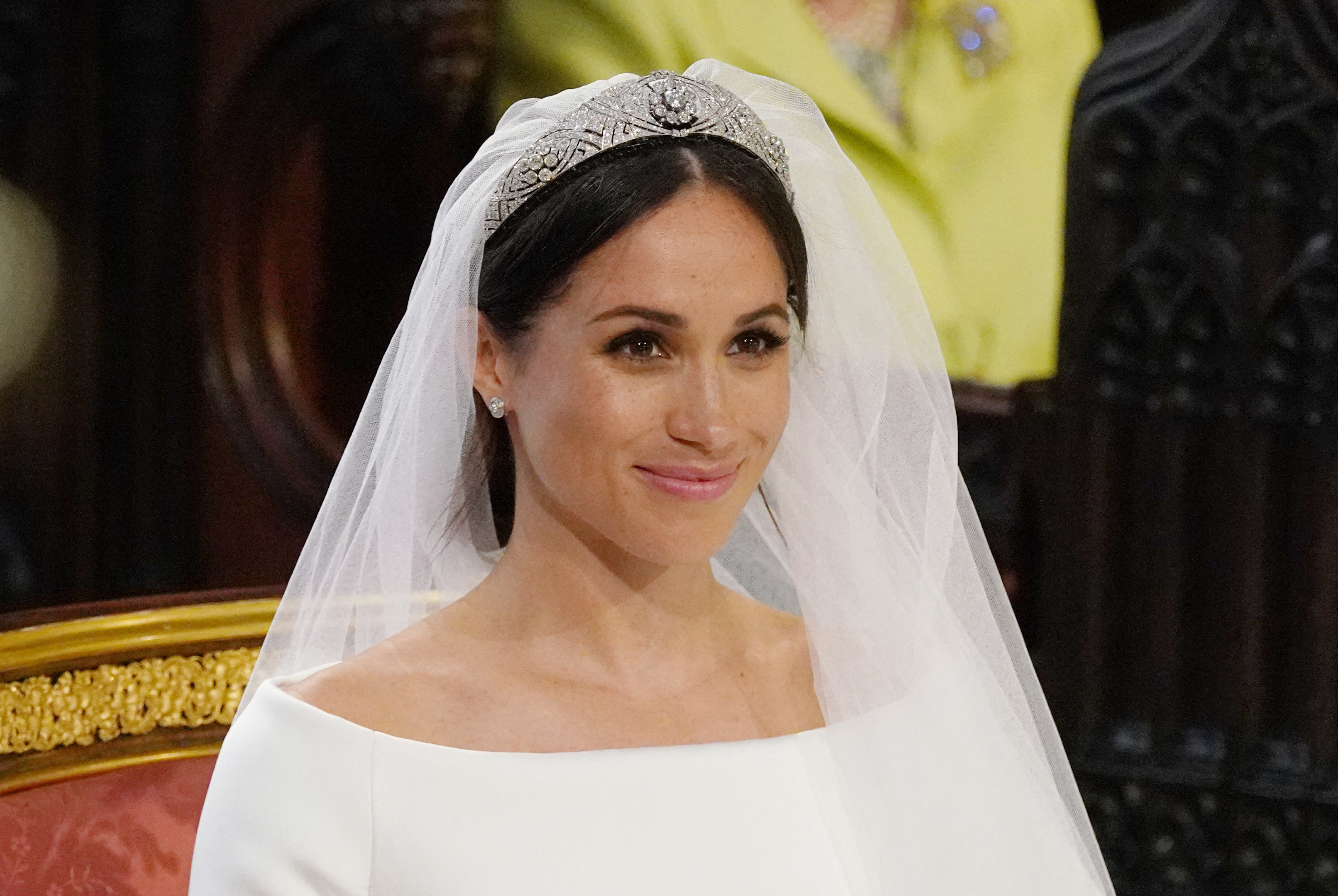 Meghan Markle arrives at the High Altar for her wedding with Prince Harry in St George's Chapel, Windsor Castle, on May 19, 2018 | Source: Getty Images