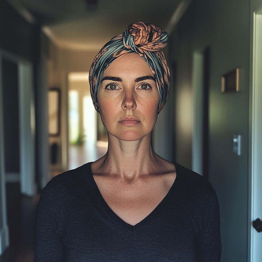 A woman standing in a hallway | Source: No source