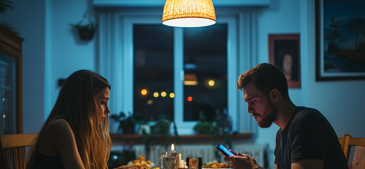 A woman having dinner with her husband | Source: no source