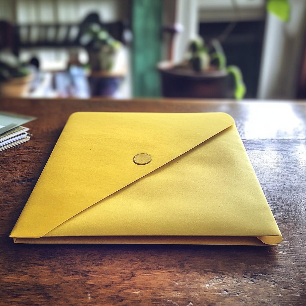 An envelope on a table | Source: No source