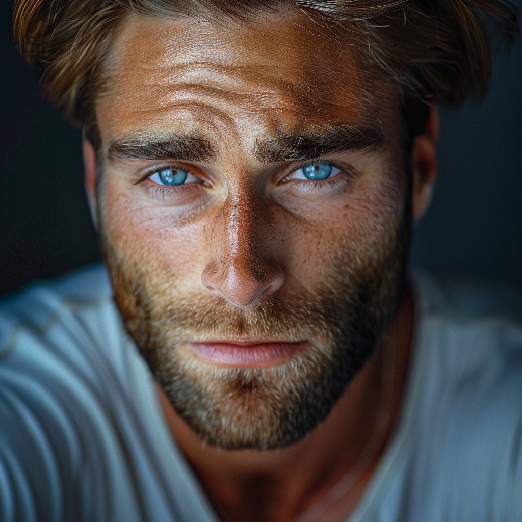 Close-up view of an angry man facing the camera | Source: No source