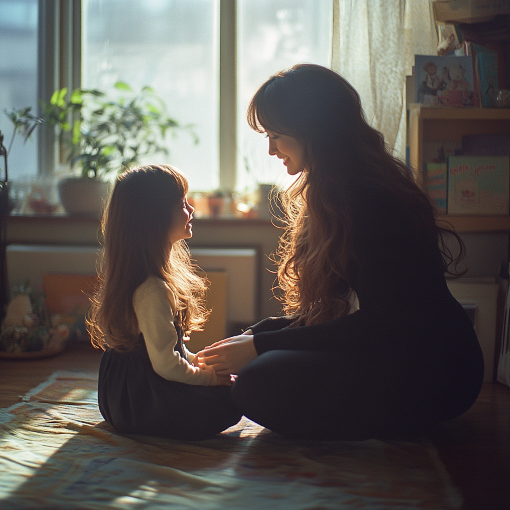 A happy woman playing with a little girl | Source: no source