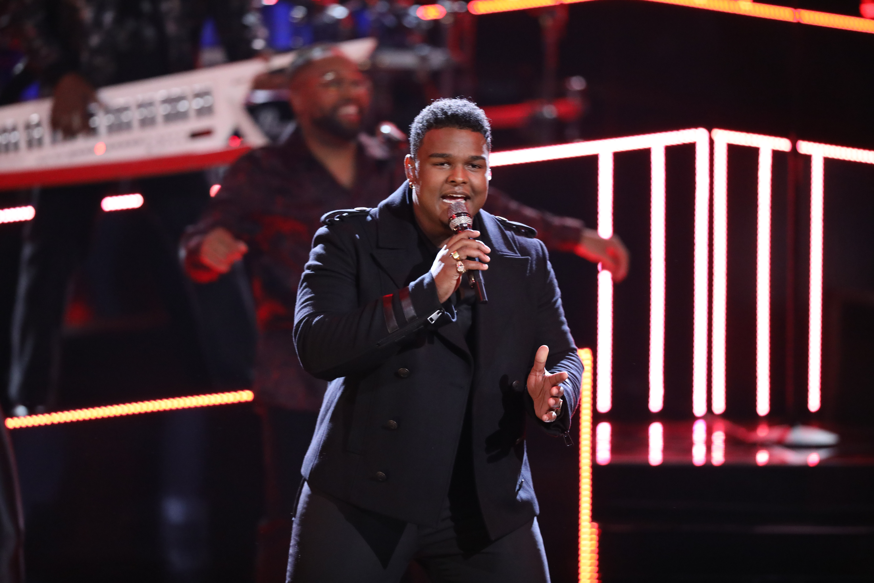 DeAndre Nico performs on "The Voice - Season 15" on December 3, 2018 | Source: Getty Images