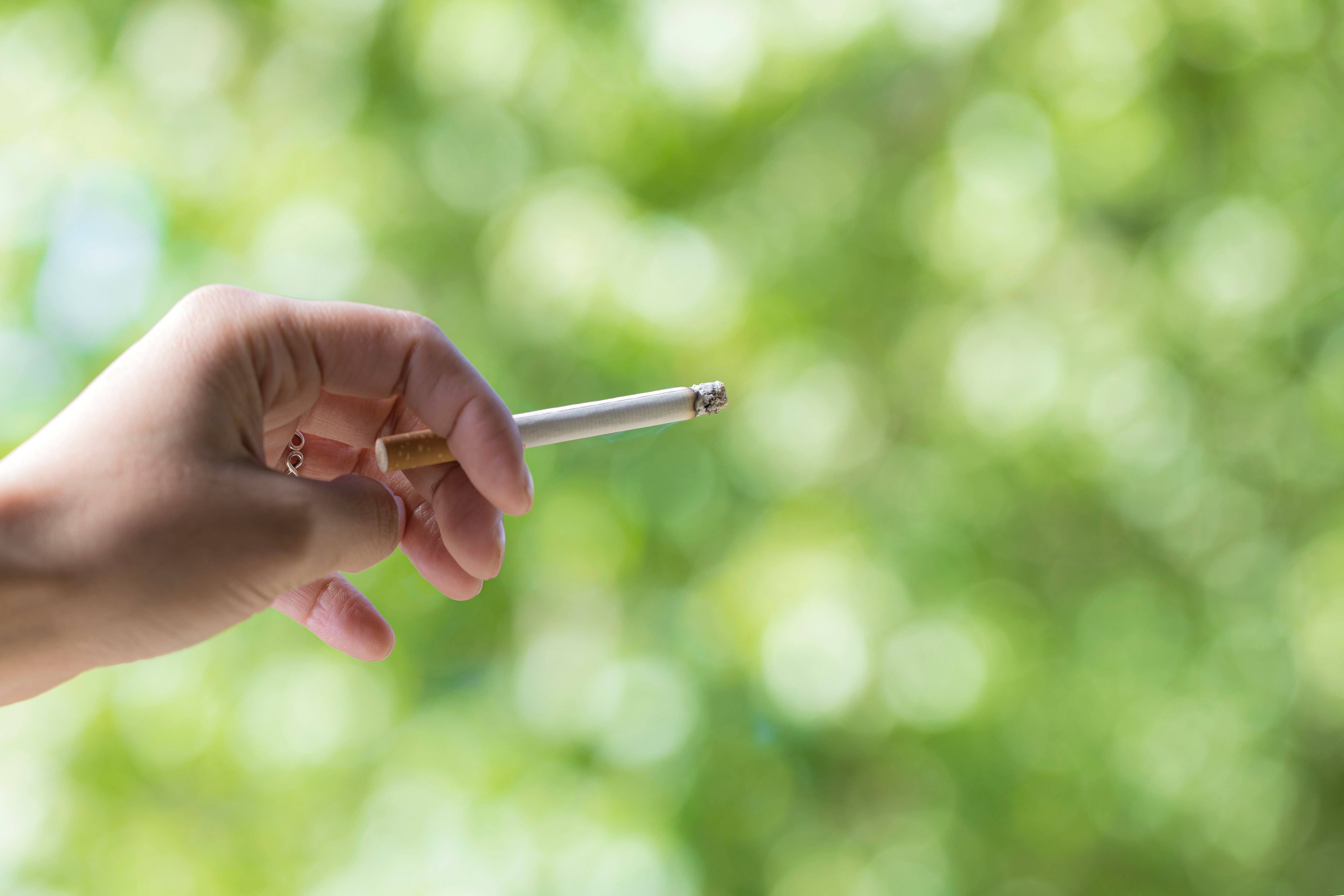 Close up view of a woman smoking | Source: Shutterstock