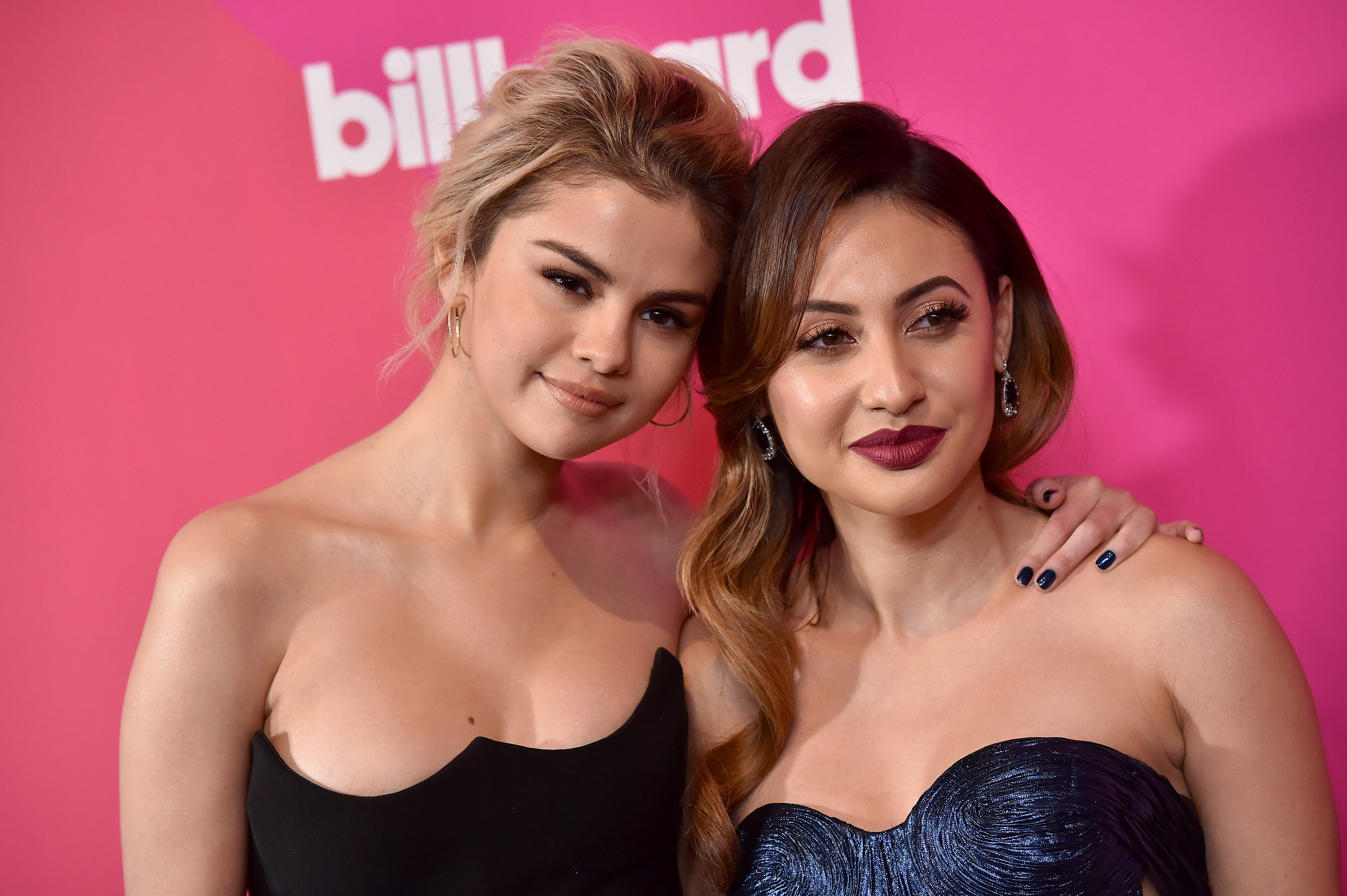 Selena Gomez and actress Francia Raisa arrive at the Billboard Women In Music 2017 at The Ray Dolby Ballroom at Hollywood & Highland Center on November 30, 2017 in Hollywood, California | Source: Getty Images