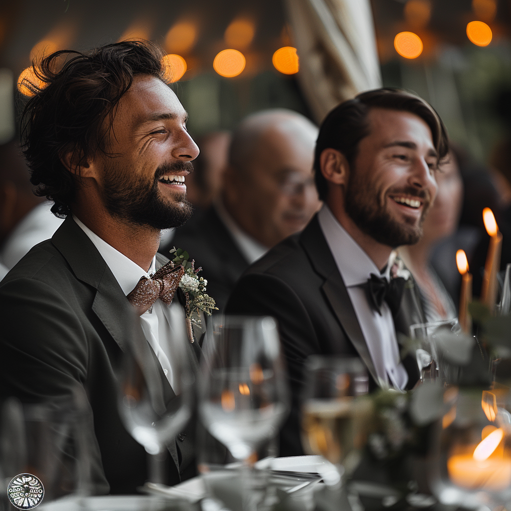 Men laughing at the table | Source: no source
