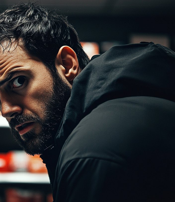 A worried man in a grocery store | Source: No source