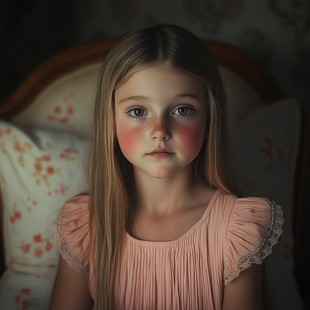 A girl sitting on a sofa | Source: No source