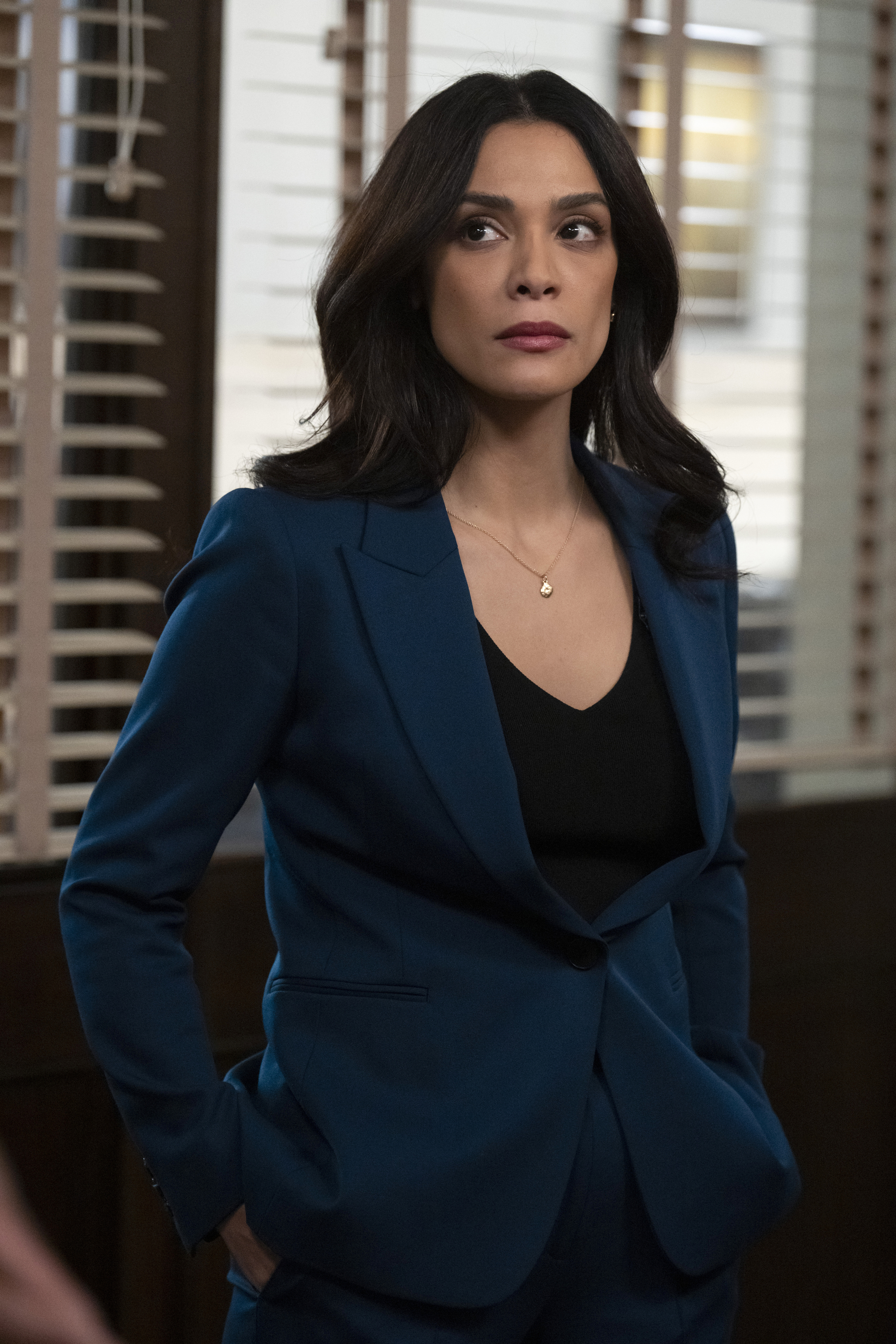 Odelya Halevi as A.D.A. Samantha Maroun in "Law & Order" in 2025. | Source: Getty Images
