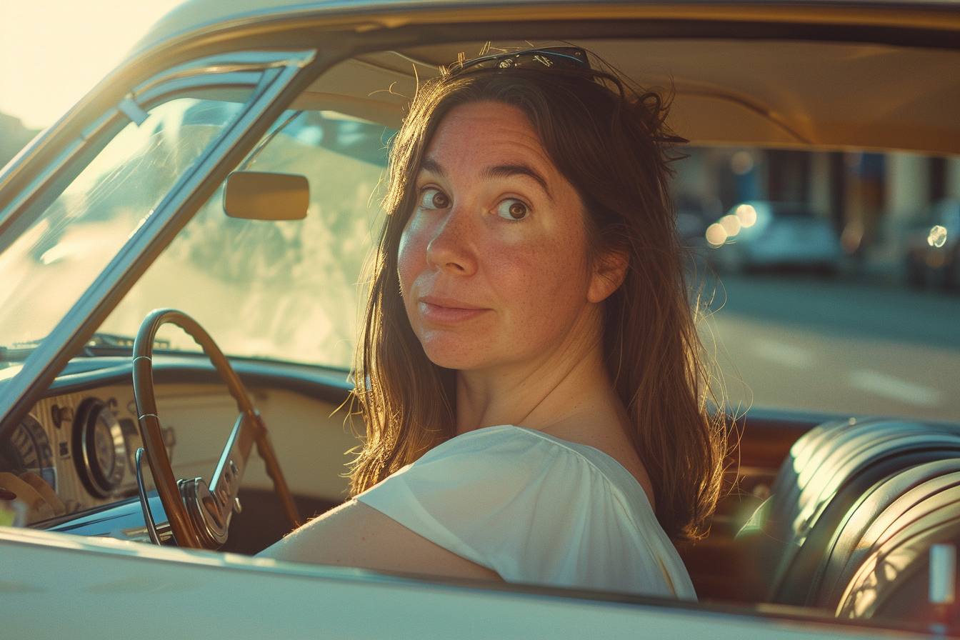 A woman starting her car | Source: No source