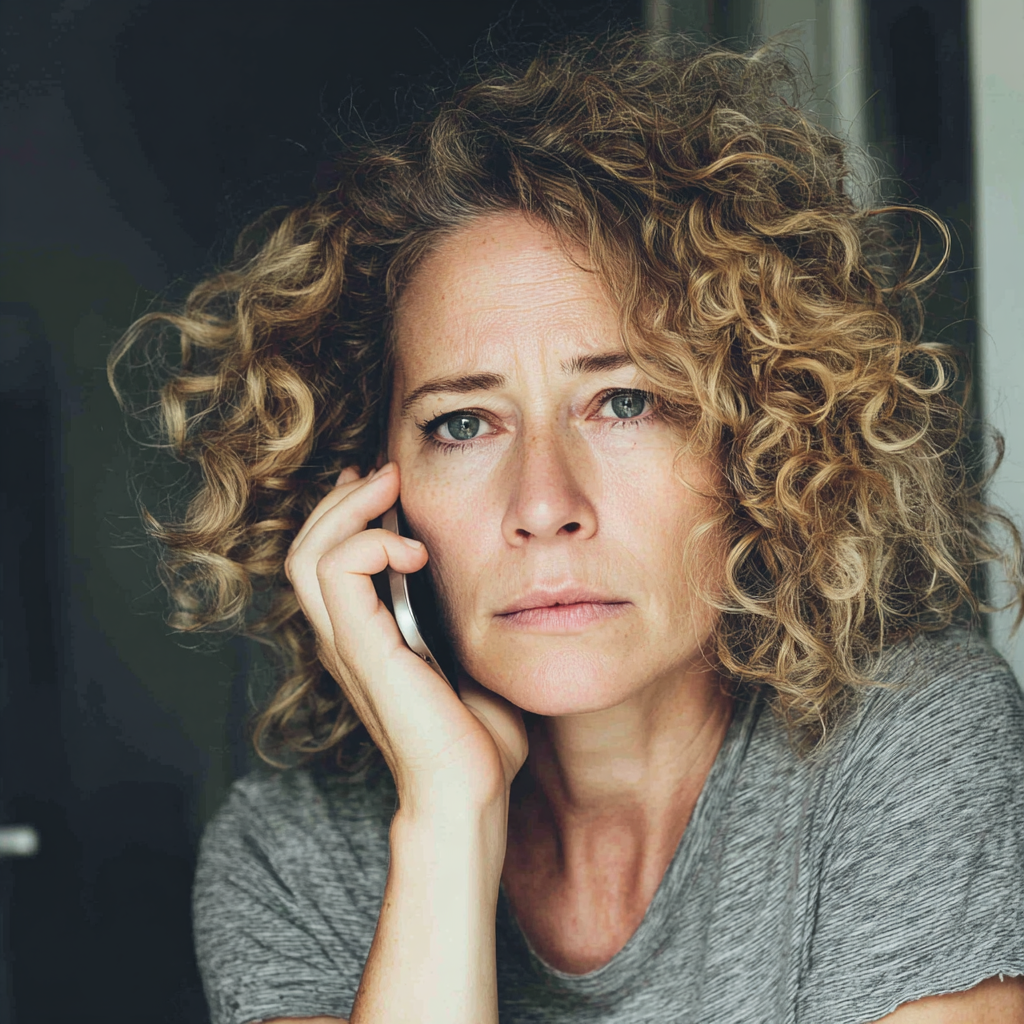 An upset woman talking on the phone | Source: no source