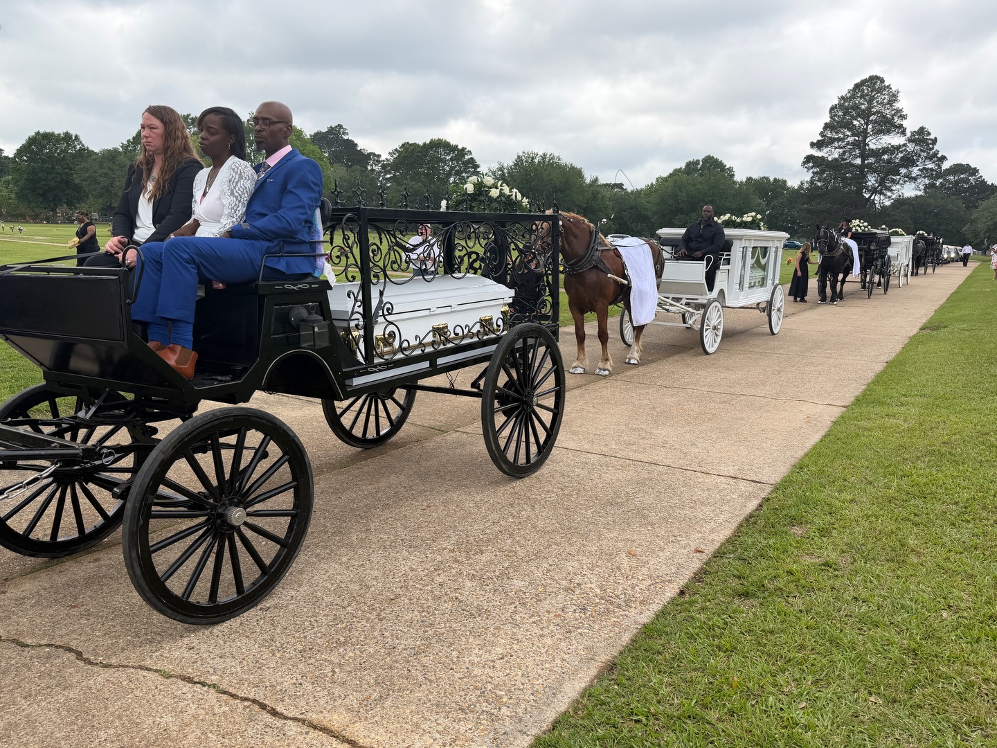 A photo from the burial services for the "Eternal 8," held on May 9, 2026 in Shreveport, Louisiana. | Source: Facebook/KSLA News 12
