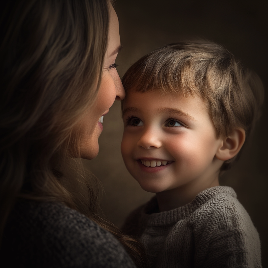 A boy talking to his mother | Source: no source