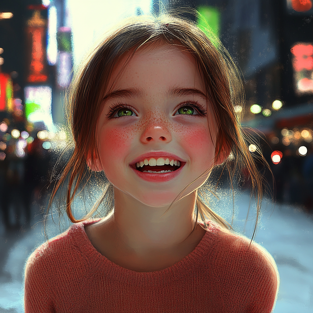 A cheerful girl laughing | Source: no source