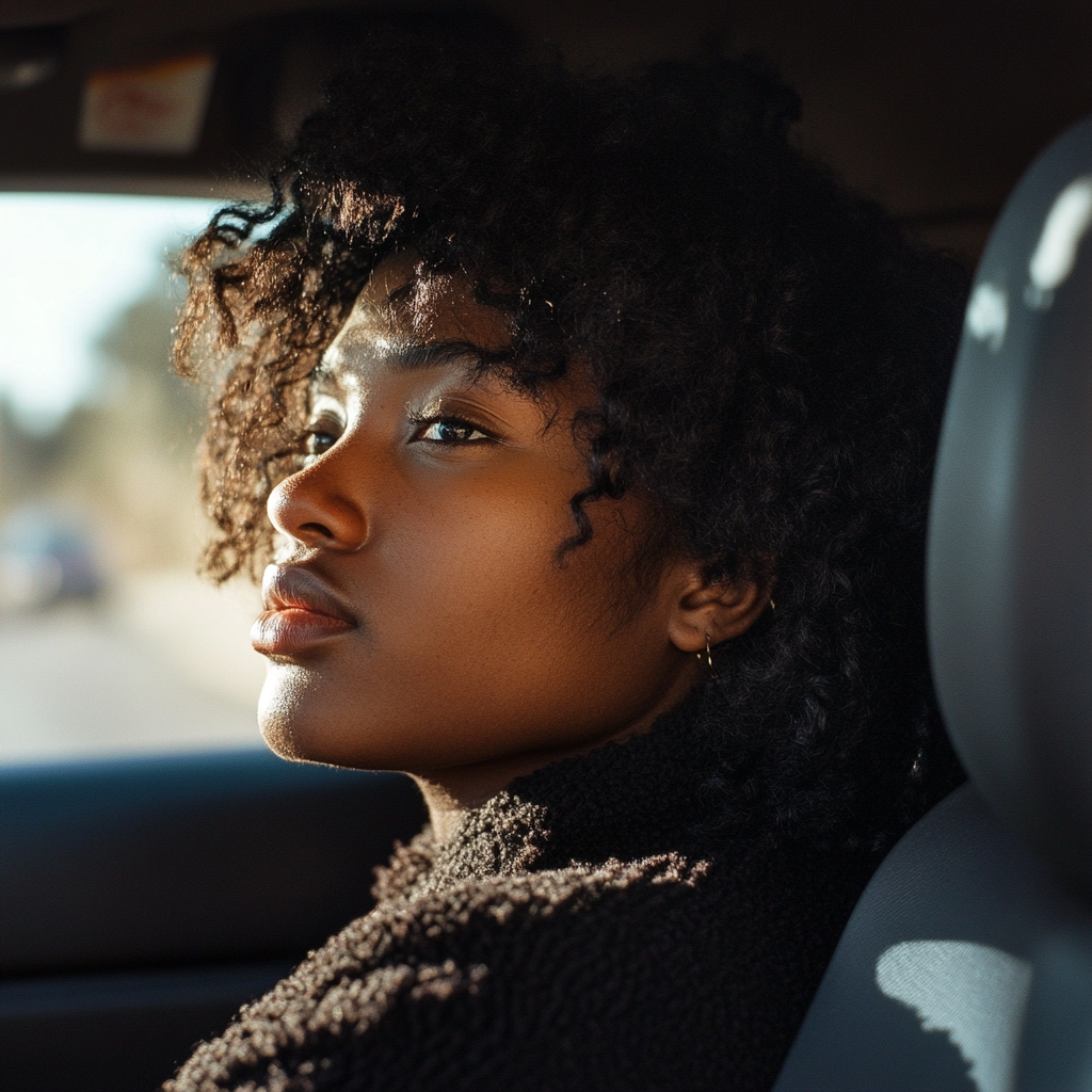 A nervous woman in a car | Source: No source