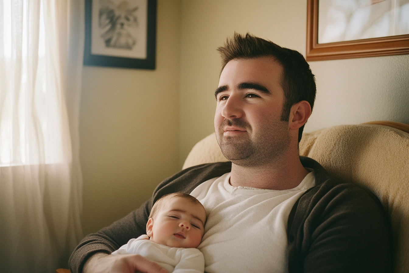 A man rocking a baby | Source: No source