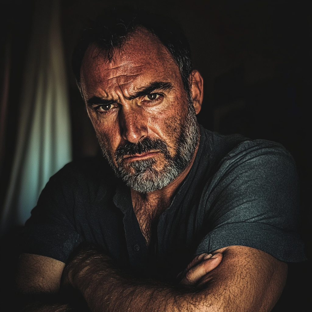 An angry man with crossed arms | Source: No source