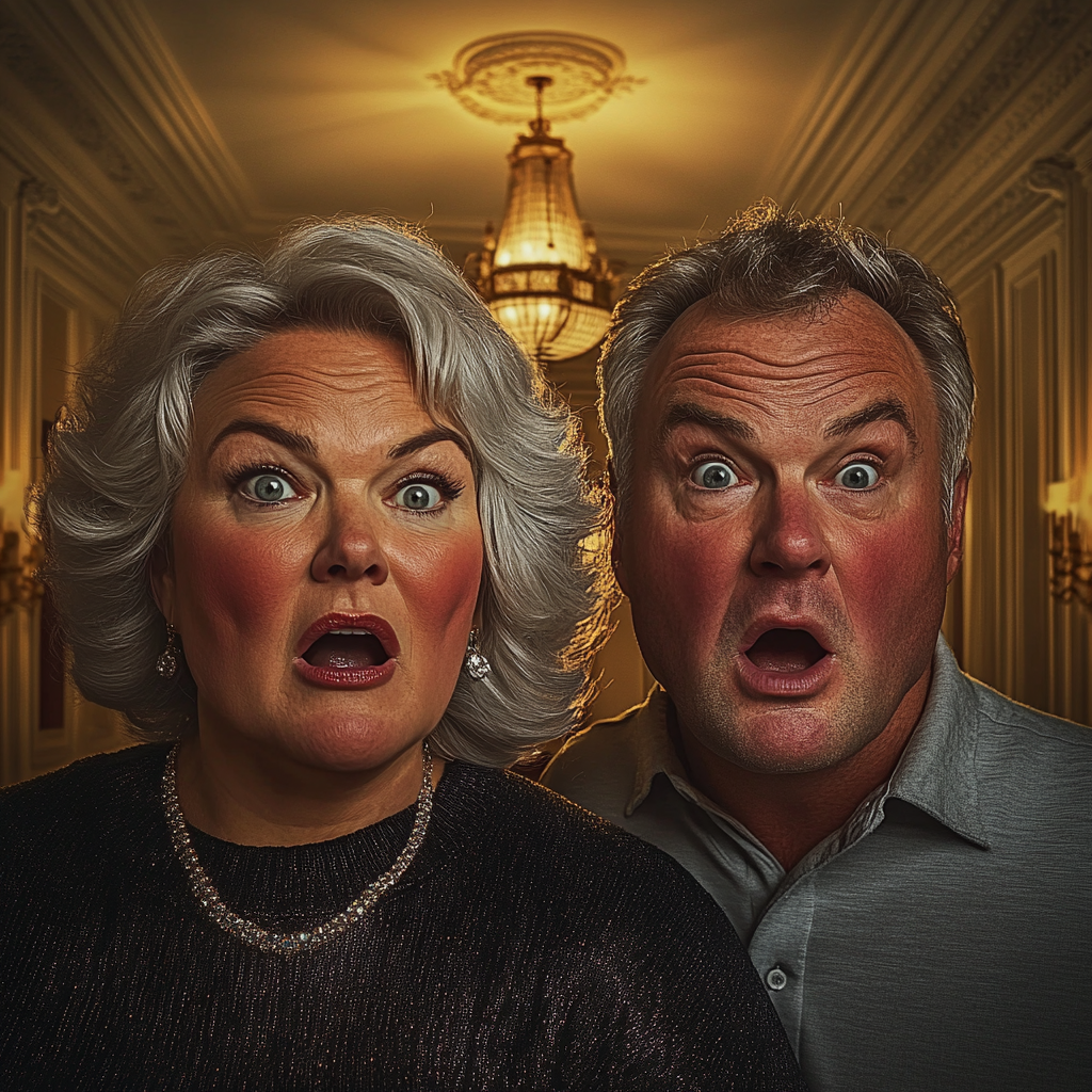 A startled older couple | Source: no source