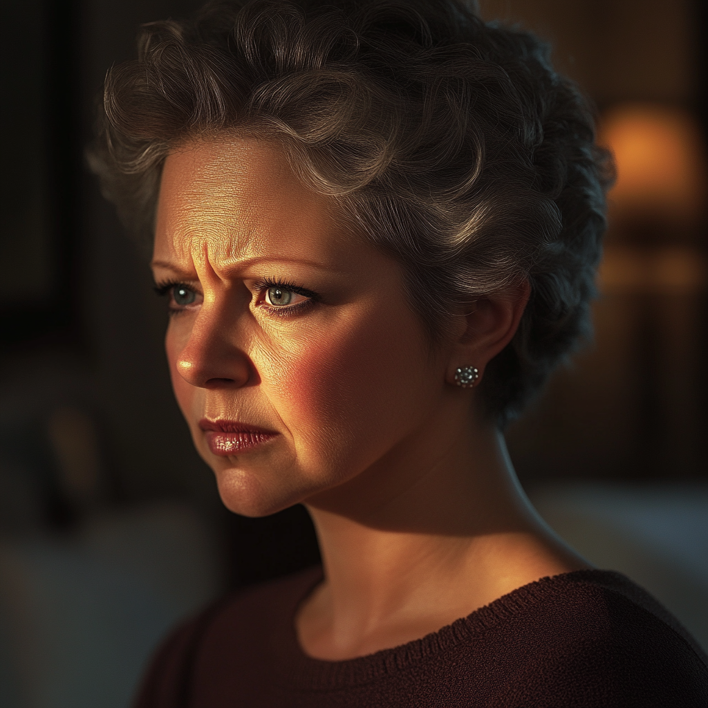Portrait of an annoyed senior woman | Source: no source