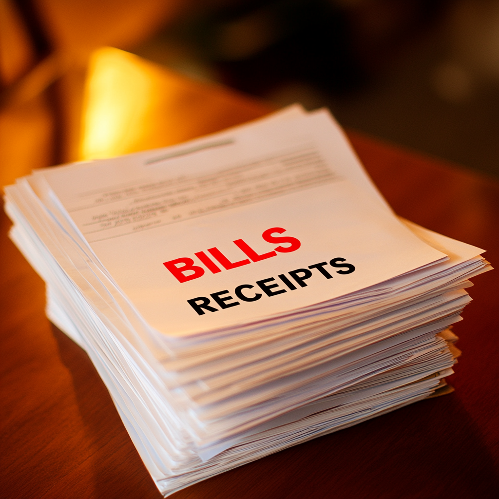 Bills on a table | Source: No source