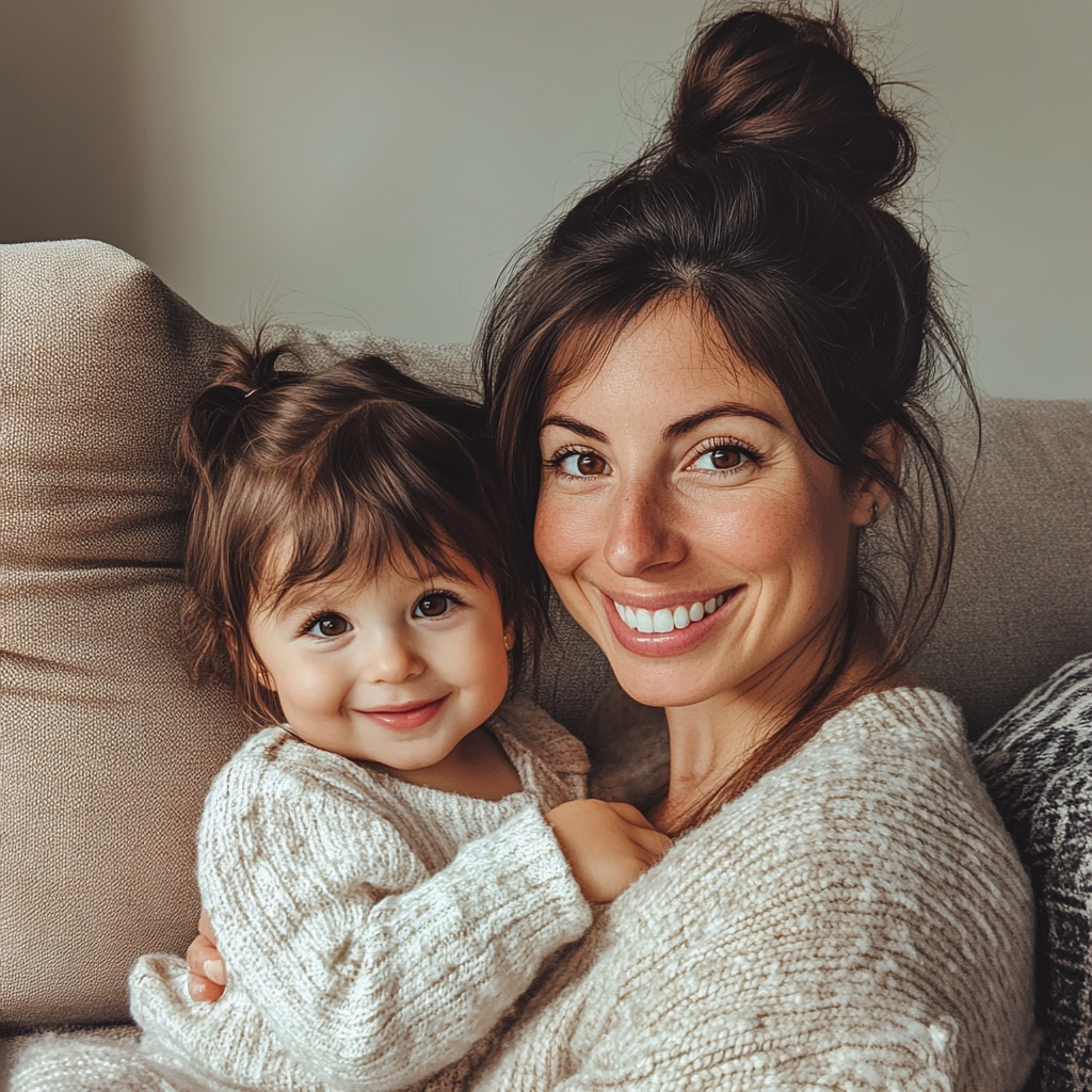 A smiling mother and daughter | Source: no source