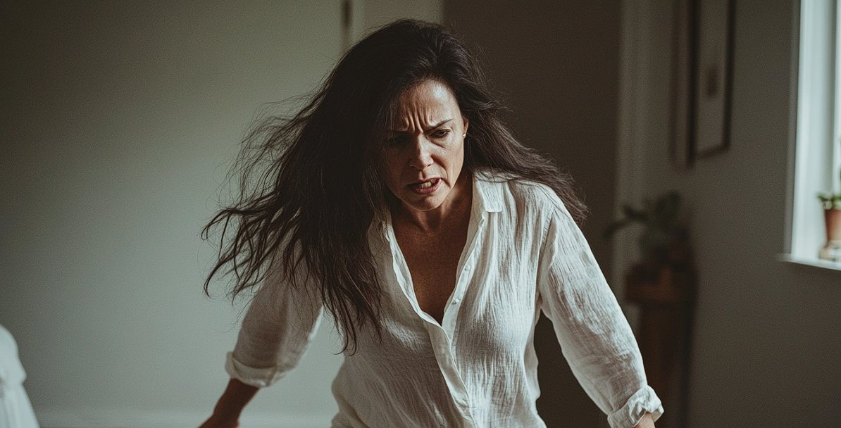 A furious woman pacing in an apartment | Source: no source