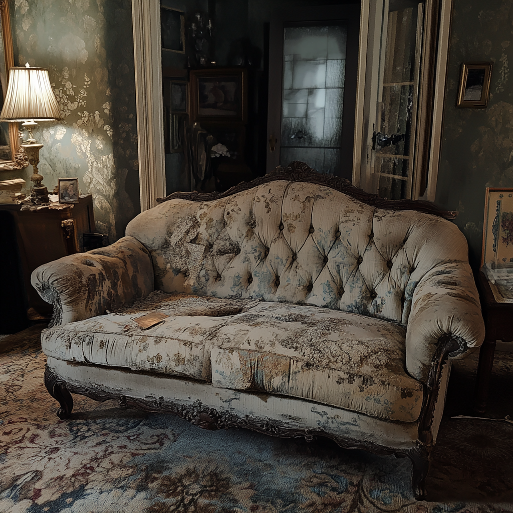 Old worn out couch | Source: No source