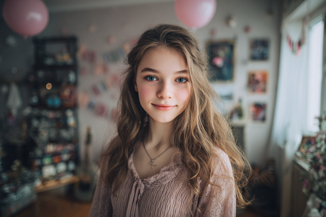 A girl at her birthday party | Source: No source