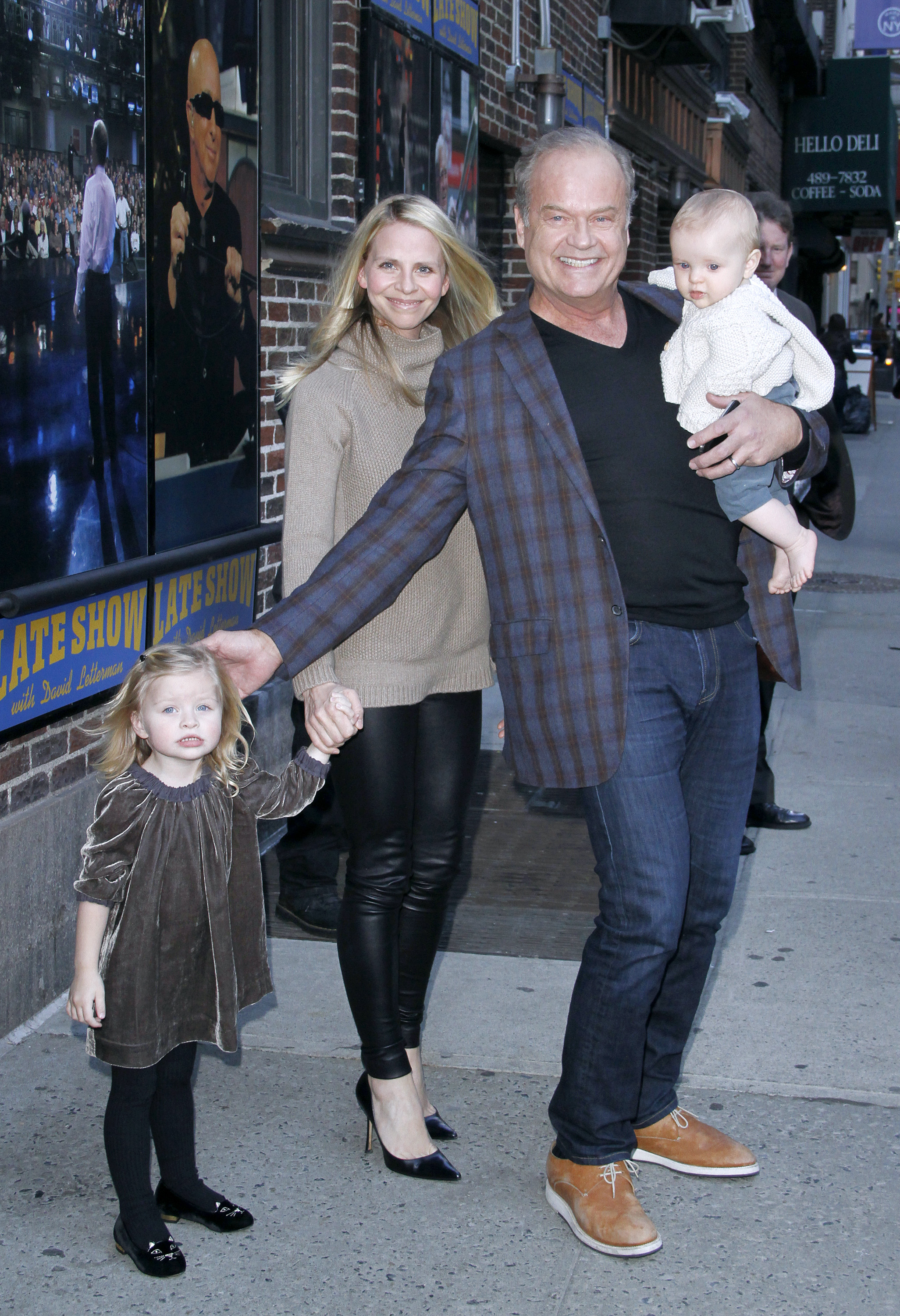Faith Evangeline, Kayte, Kelsey, and Kelsey Gabriel Grammer leave the "Late Show with David Letterman" at Ed Sullivan Theater on March 11, 2015 in New York City | Source: Getty Images