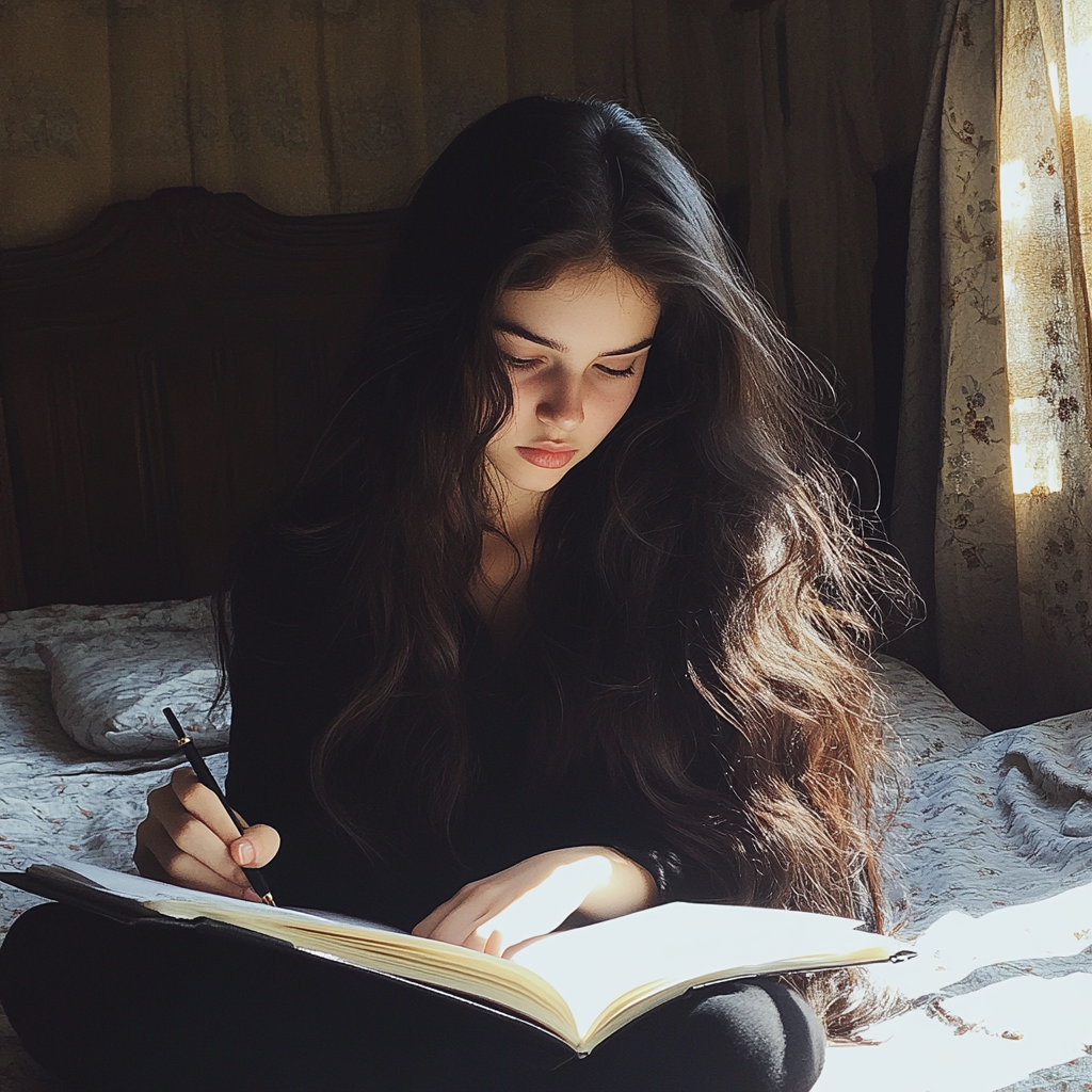 A teenage girl doing her homework | Source: No source