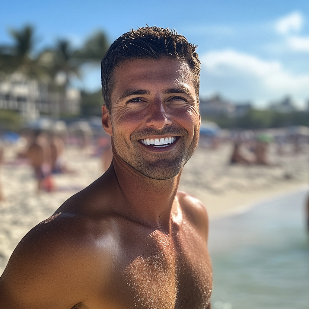 A smiling man at the beach | Source: no source