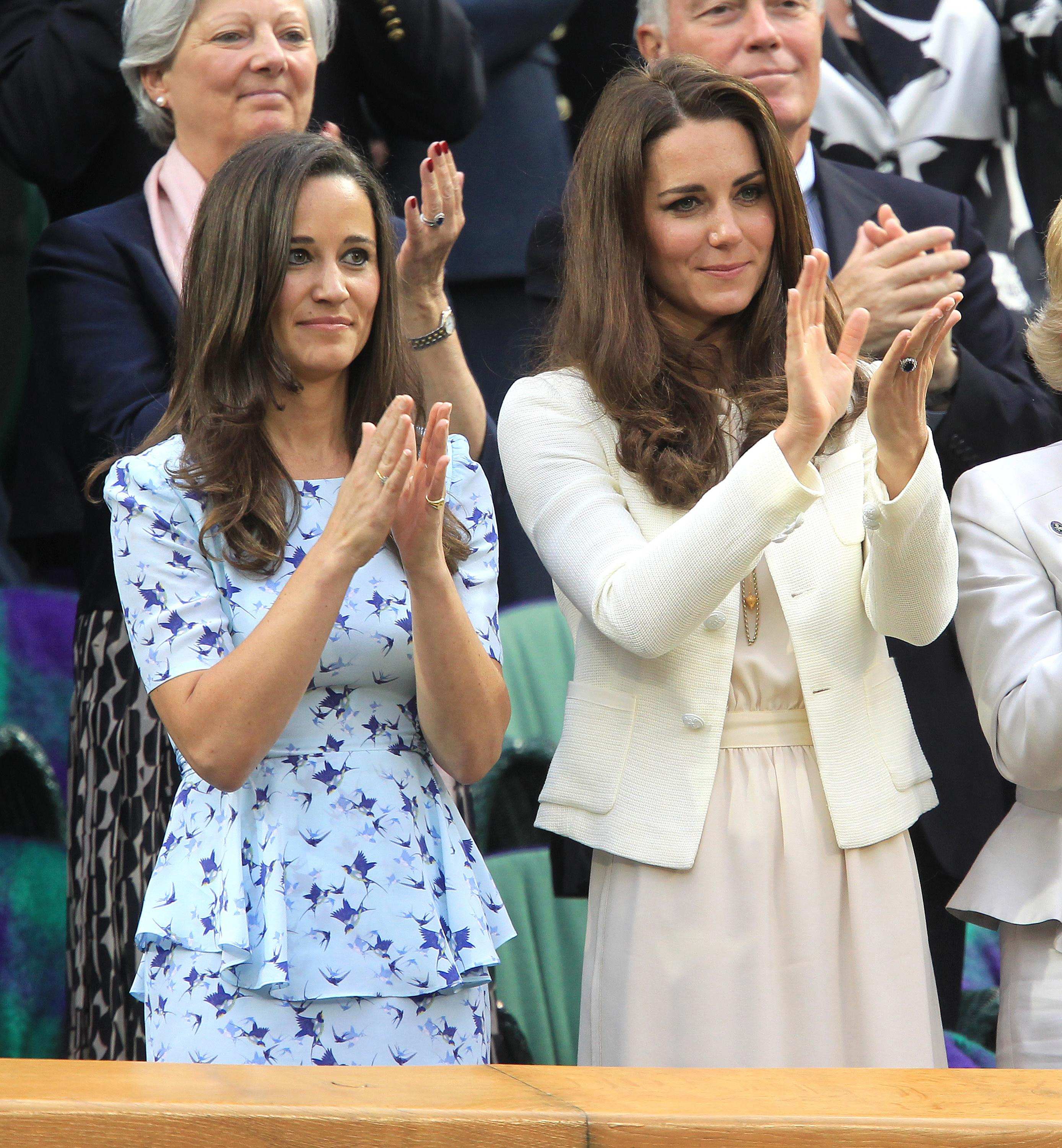 Catherine, Princess of Wales, during the Men's Singles Final match between Roger Federer of Switzerland and Andy Murray of Great Britain on day 13 of the Wimbledon Championships at the All England Lawn Tennis and Croquet Club on July 8, 2012, in London. | Source: Getty Images
